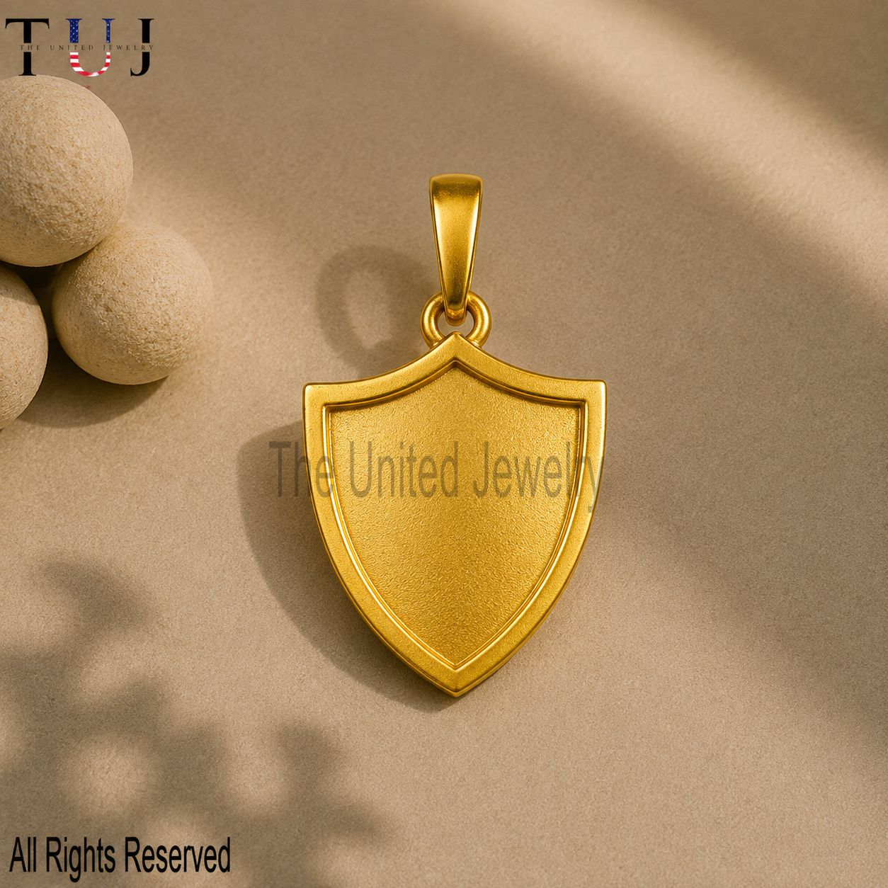 Sterling Silver Shield Pendant: Custom Engraved Amulet Necklace