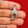 Handmade Diamond Ring 925 Sterling Silver Lobster Clasp Lock Jewelry