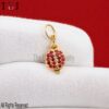 Ruby Pomegranate Sterling Silver Pendant Necklace - 1925 Valentine Charm