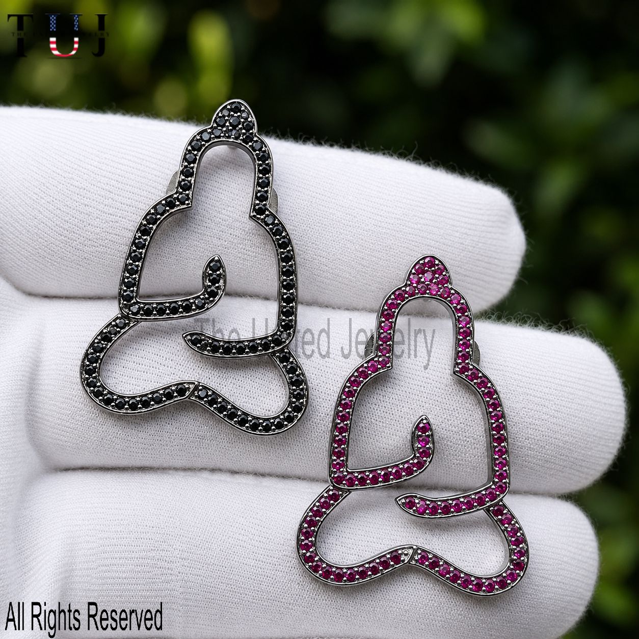 925 Sterling Silver Pave Diamond Handmade Buddha Pendant Jewelry
