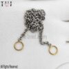 Handmade Two-Tone Oxidized 925 Sterling Silver Rolo Chain Necklace