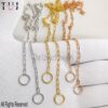 Handmade Sterling Silver Paper Clip Chain: Carabiner Clasp