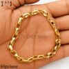 14k Gold Plated Sterling Silver Unisex Link Chain Bracelet