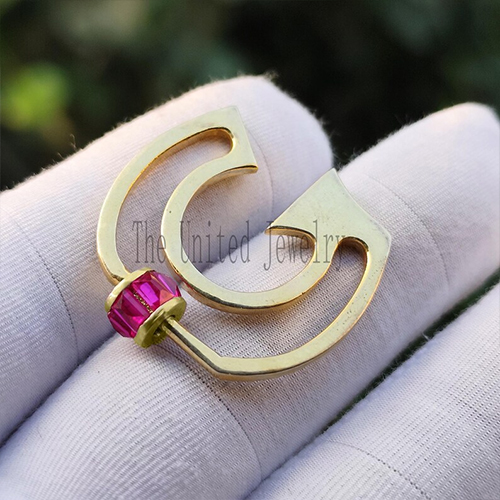 G Letter Alphabet Baguette Carabiner Clasp Lock Jewelry Findings 925 Sterling Silver