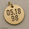 Custom Date Pendant Necklace | Personalized Cut Out Disc Charm