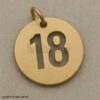 Custom Number Pendant Necklace | 925 Sterling Silver Gold Plated Cut Out Disc