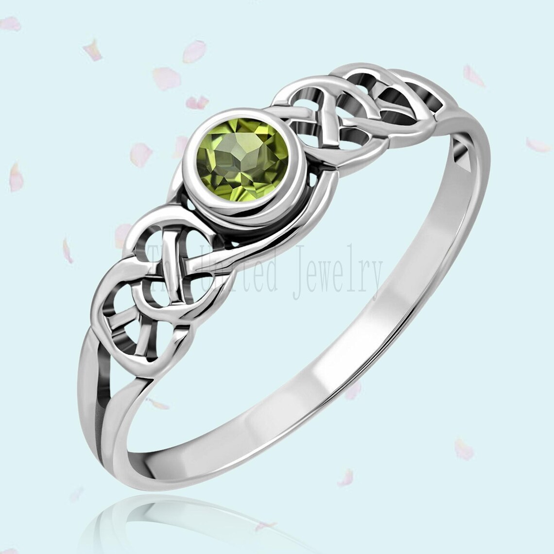 Peridot Handmade Filigree Ring 925 Sterling Silver Jewelry