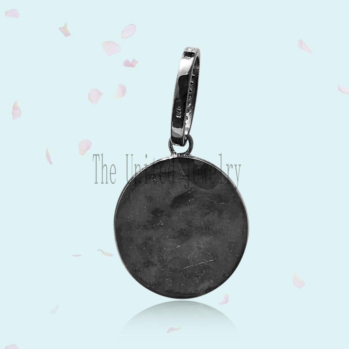 925 Sterling Silver Enamel Face Charm Diamond Pendant Jewelry