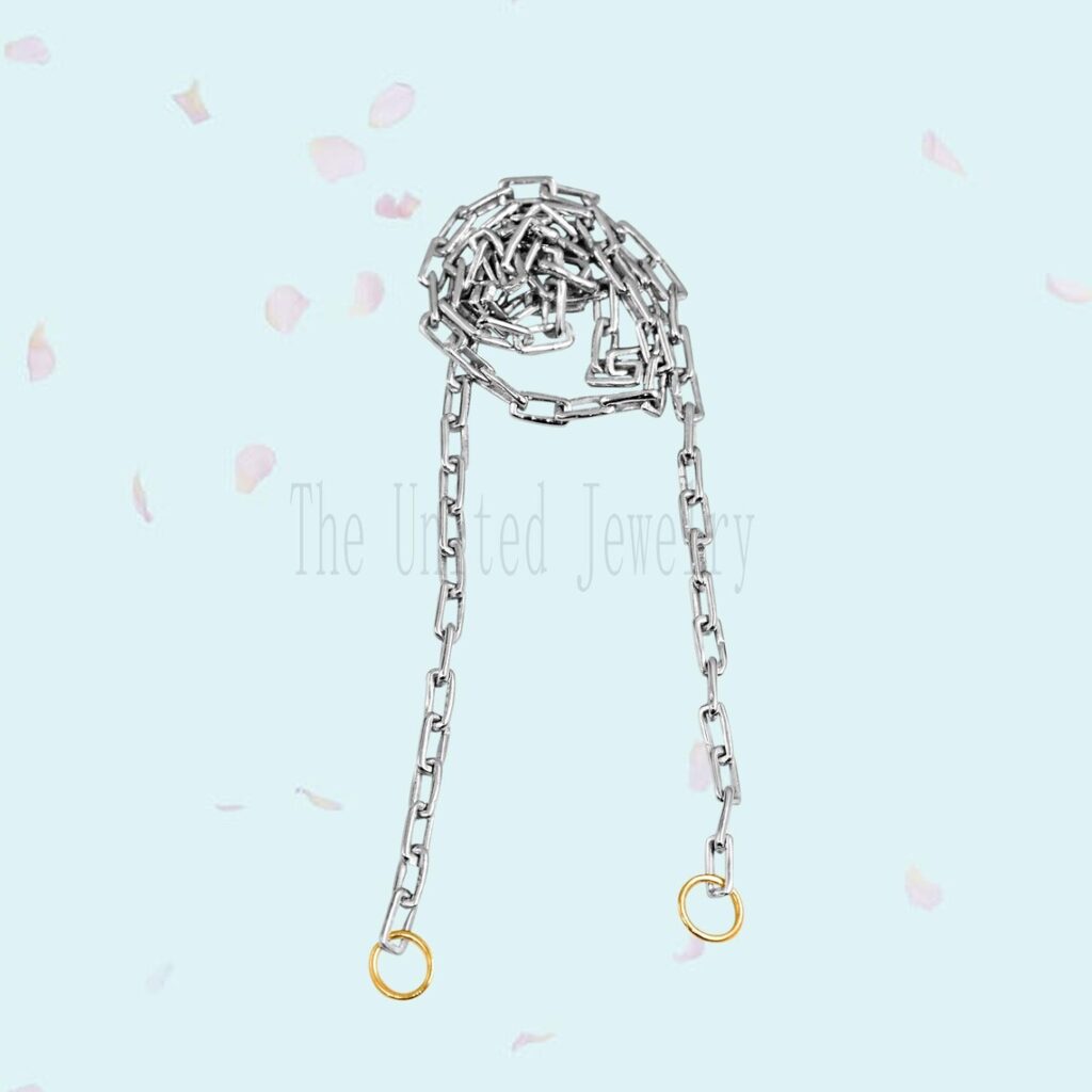 Two Tone Handmade Sterling Silver Box Chain Jewelry