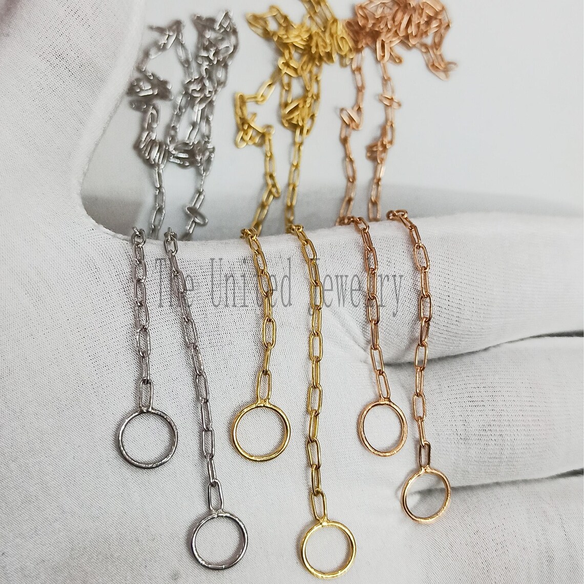 Handmade Sterling Silver Paper Clip Chain: Carabiner Clasp