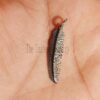 925 Sterling Silver Pave Diamond Feather Wings Pendant Jewelry