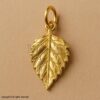 Sterling Silver Leaf Charm: Realistic Botanical Pendant, Nature Jewelry