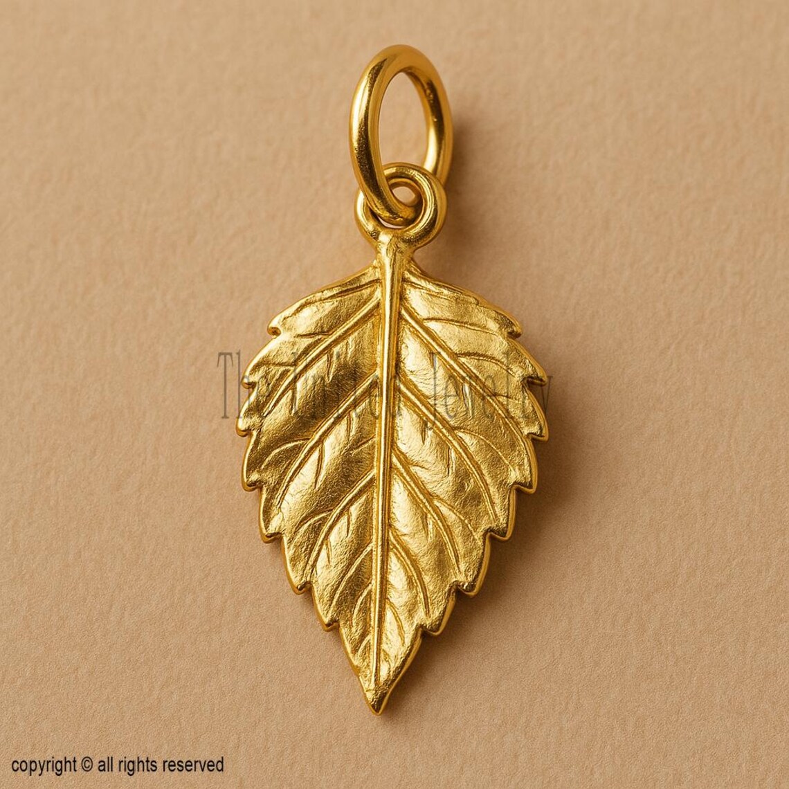 Sterling Silver Leaf Charm: Realistic Botanical Pendant, Nature Jewelry