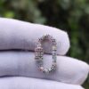 Sterling Silver Sapphire Carabiner Lock: Rainbow Gemstone Clasp, Necklace Bracelet Connector