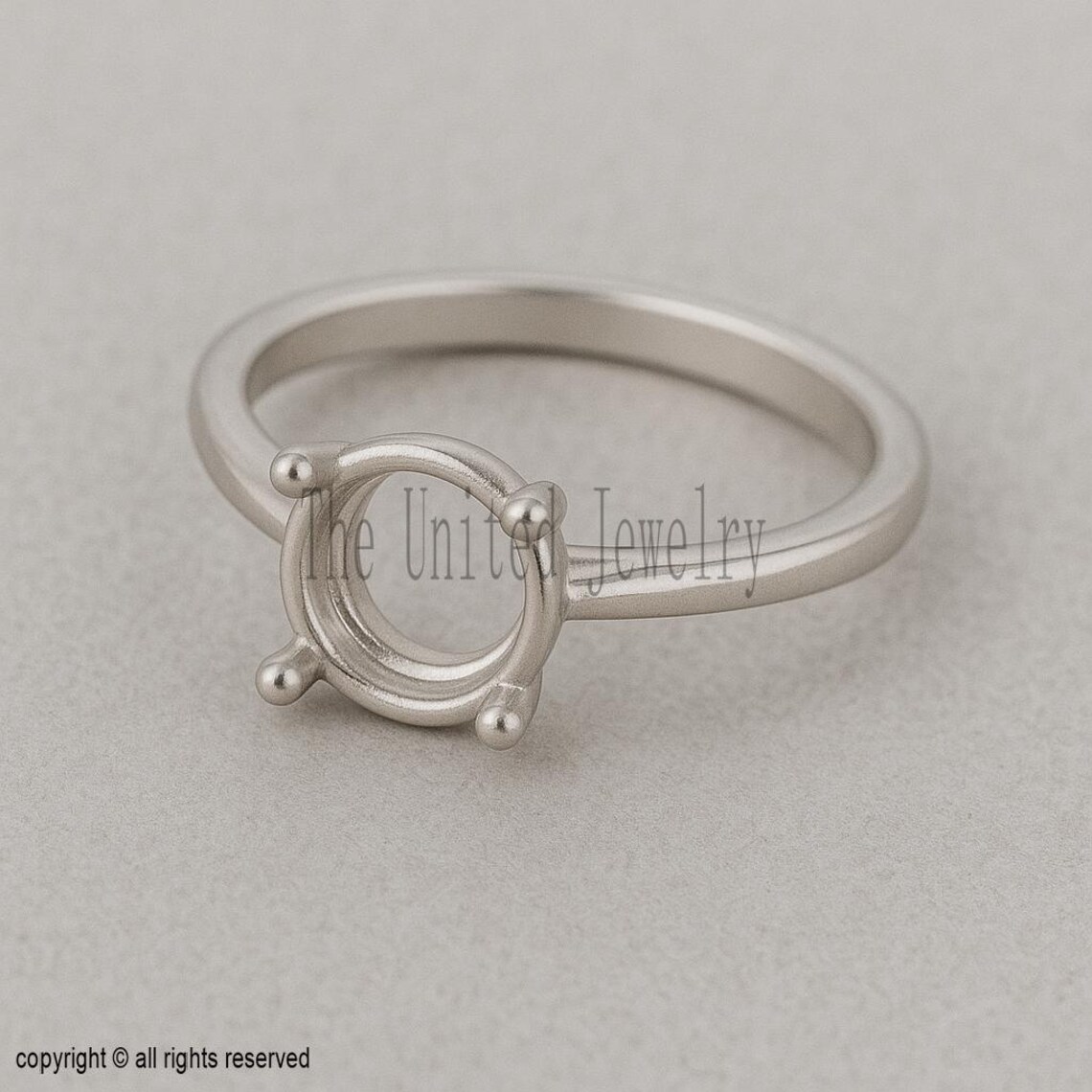 Sterling Silver 4-Prong Ring Setting: DIY Jewelry BaseSterling Silver 4-Prong Ring Setting: DIY Jewelry Base