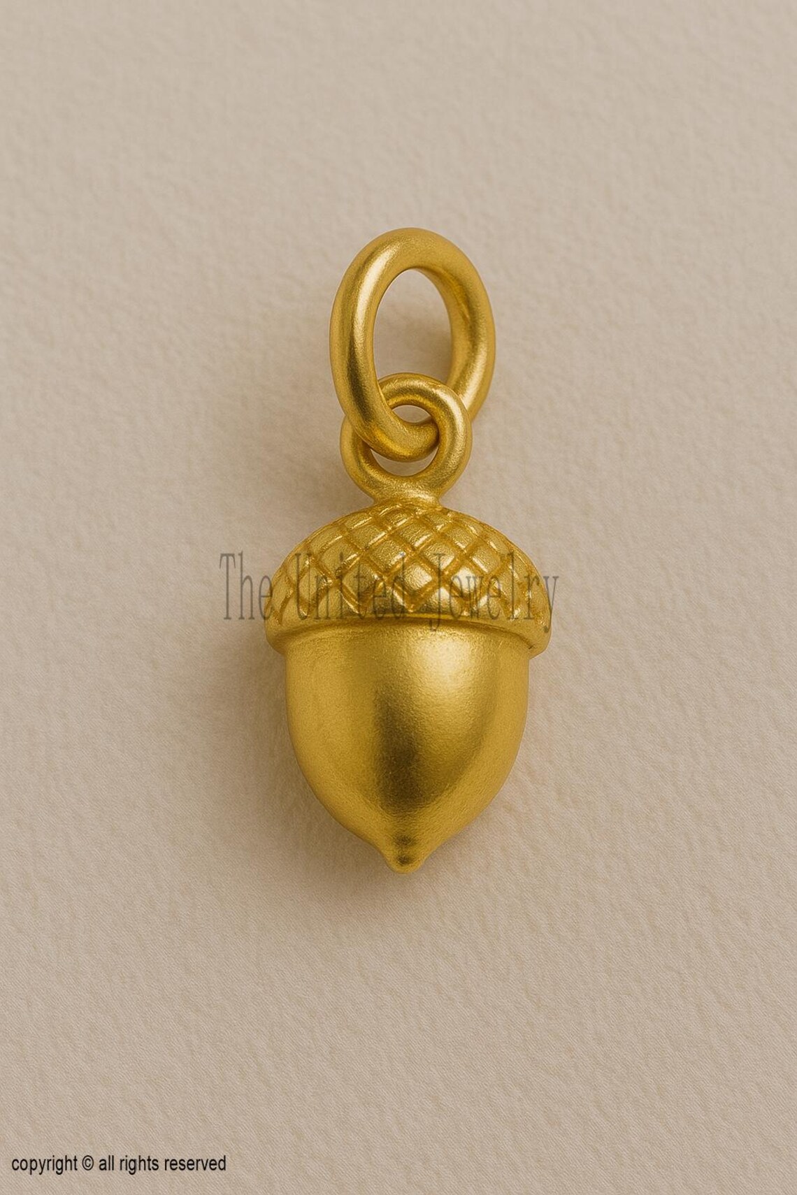 925 Sterling Silver Acorn Pendant | Gold Plated Nature Charm | Symbol of Strength & Growth