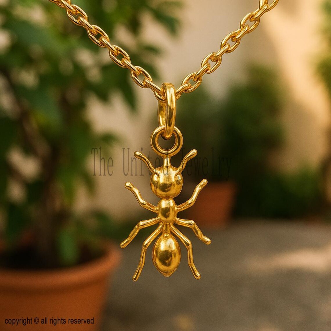 925 Sterling Silver Ant Charm Pendant | Nature Insect Necklace | Minimalist Animal Jewelry