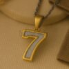 925 Sterling Silver Number 7 Pendant | Gold Plated Lucky Seven Necklace | Personalized Numerology Jewelry