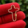 Cross Shape Carabiner Clasp Lock Jewelry Findings 925 Sterling Silver