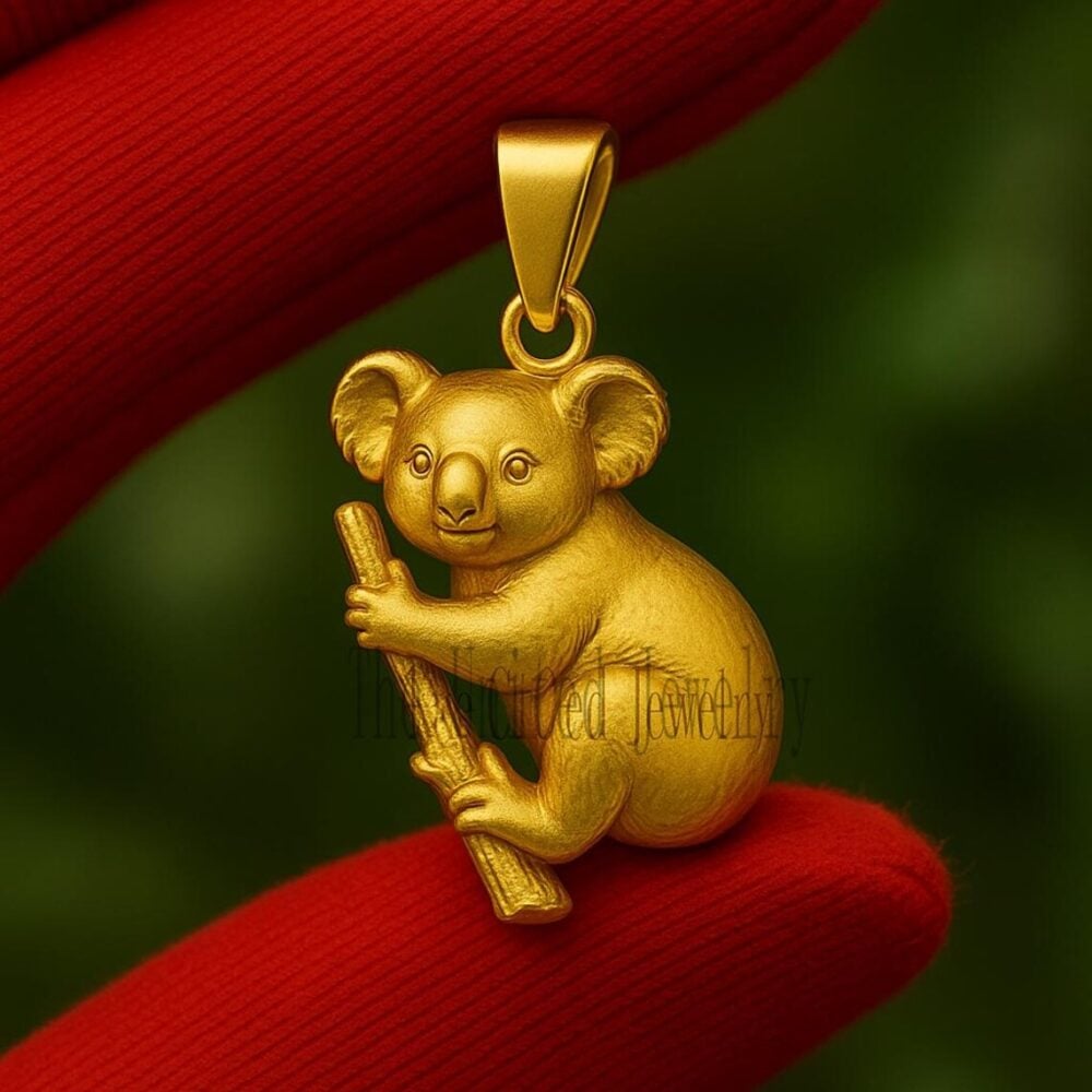 Sterling Silver Koala Pendant • Australian Wildlife Necklace