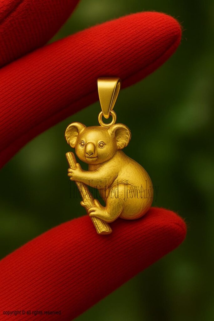 Sterling Silver Koala Pendant • Australian Wildlife Necklace