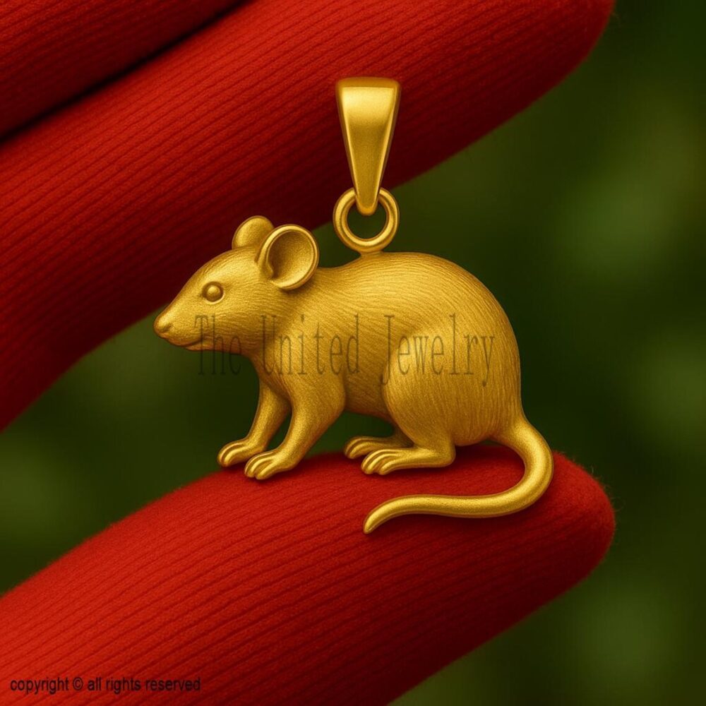 Sterling Silver Mouse Pendant • Handmade Animal Charm Necklace