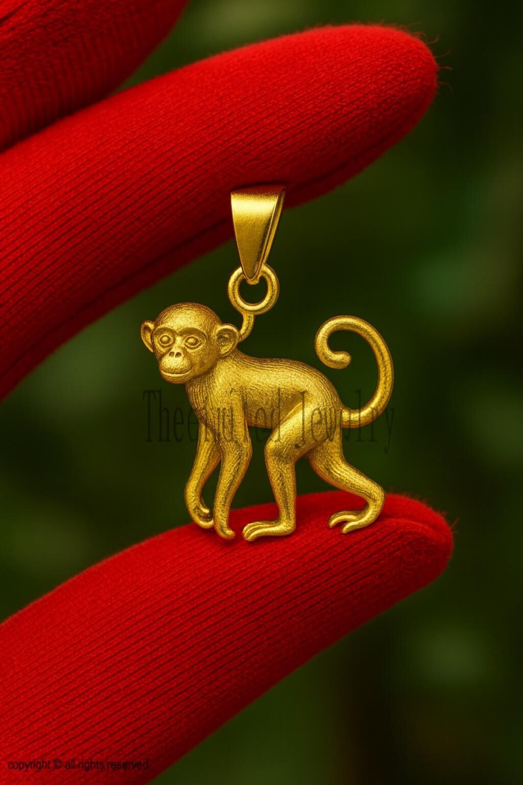 Sterling Silver Monkey Pendant • Handmade Animal Charm Necklace