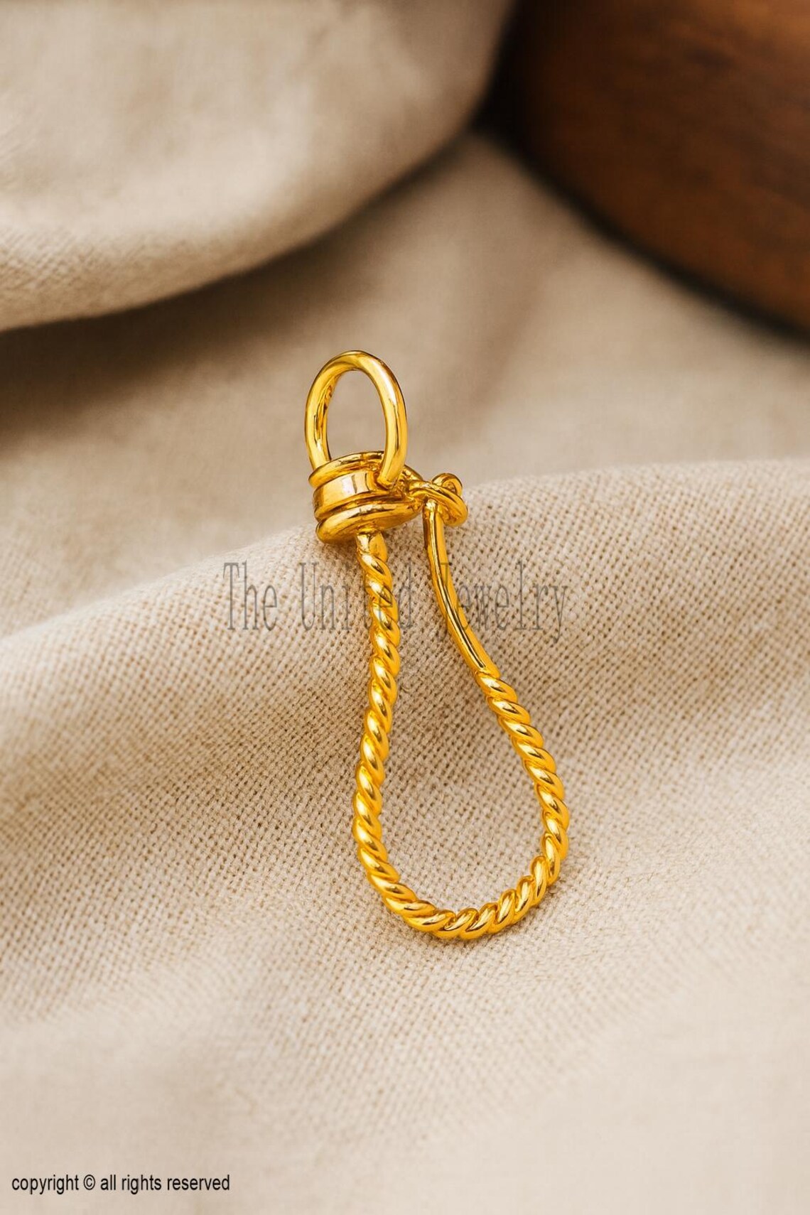 Hook Charm Holder Lock 925 Sterling Silver Findings