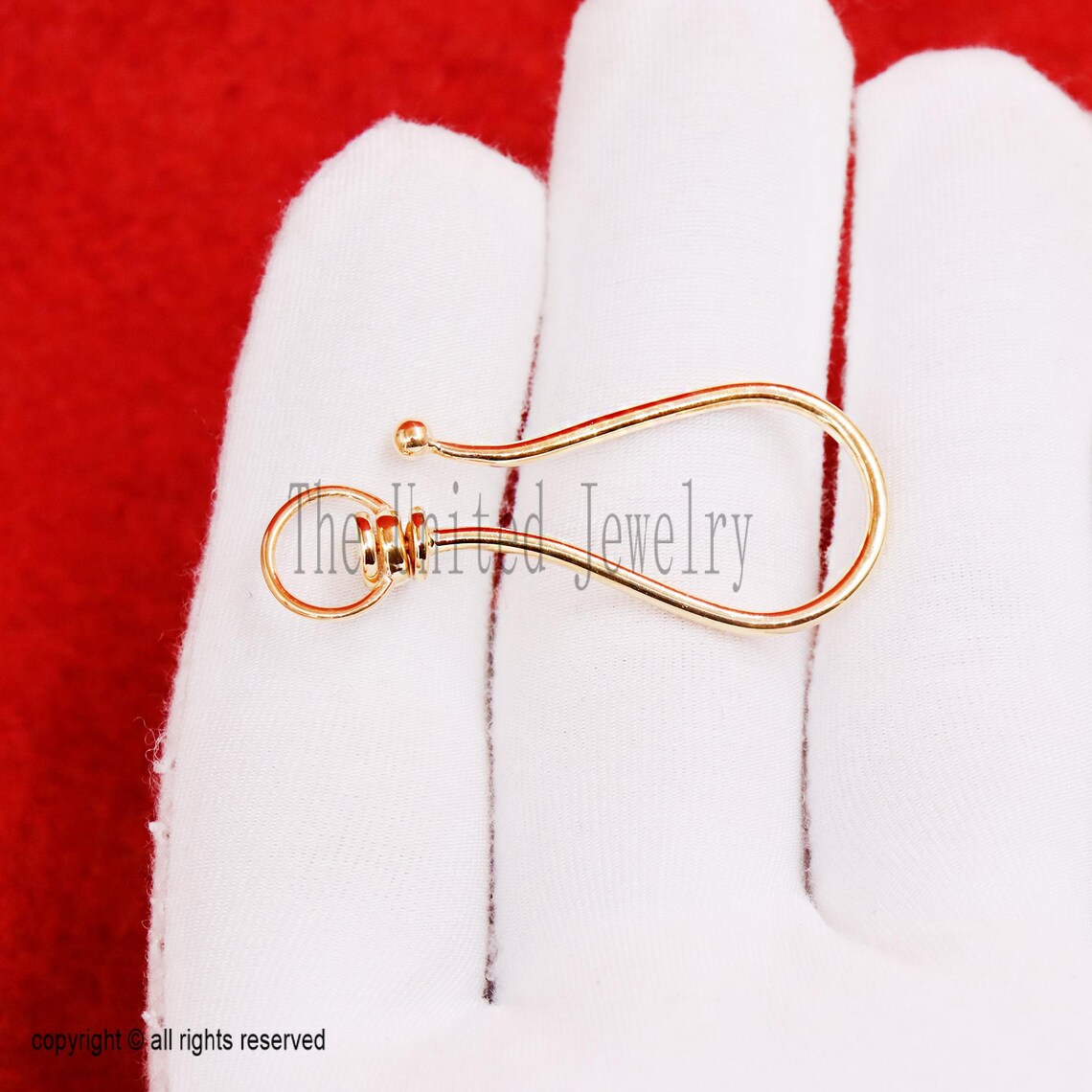 Hook Charm Holder Lock 925 Sterling Silver Findings