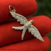 Moissanite Bird 925 Sterling Silver Handmade Pendant Jewelry