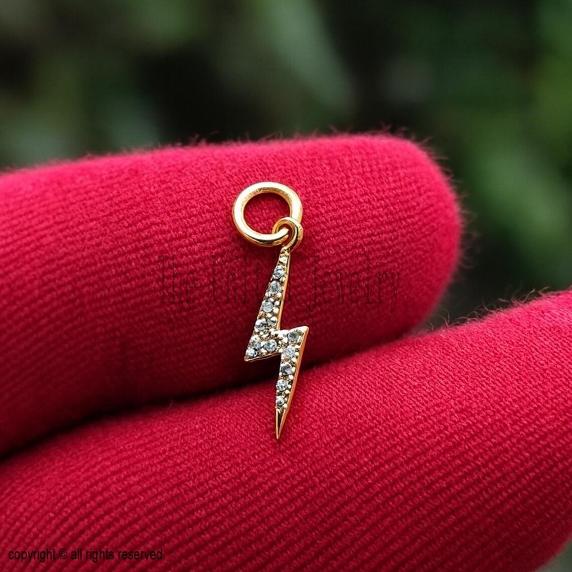 moissanite Lighting Bolt 925 Sterling Silver Handmade Heart Pendant Jewelry