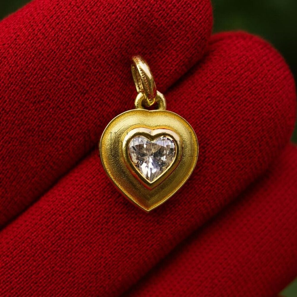 moissanite Heart 925 Sterling Silver Handmade Heart Pendant Jewelry