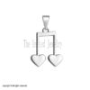 925 Sterling Silver Double Heart Music Note Pendant | Love Music Charm Necklace