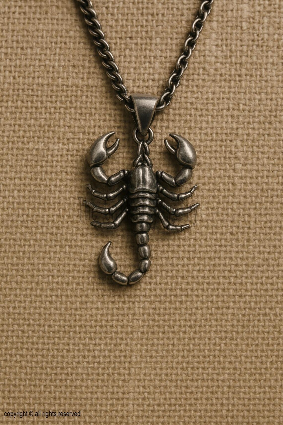 Handmade 925 Sterling Silver Scorpion Charm Pendant Jewelry