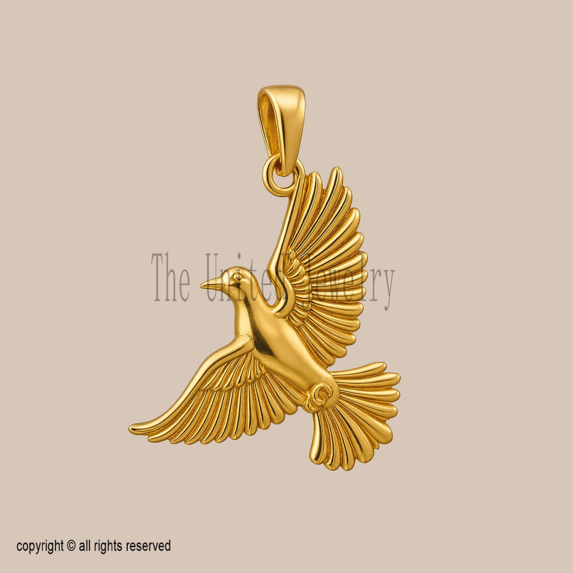 925 Sterling Silver Bird Pendant Necklace, Flying Bird Charm, Minimal Animal Jewelry