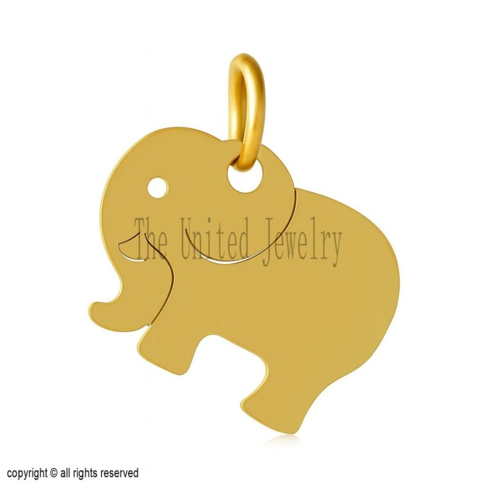 Gold Plated Elephant Pendant | Minimalist Good Luck Charm