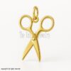Gold Plated 925 Sterling Silver Scissors Pendant Necklace, Hairdresser Charm, Barber Jewelry, Minimal Gift