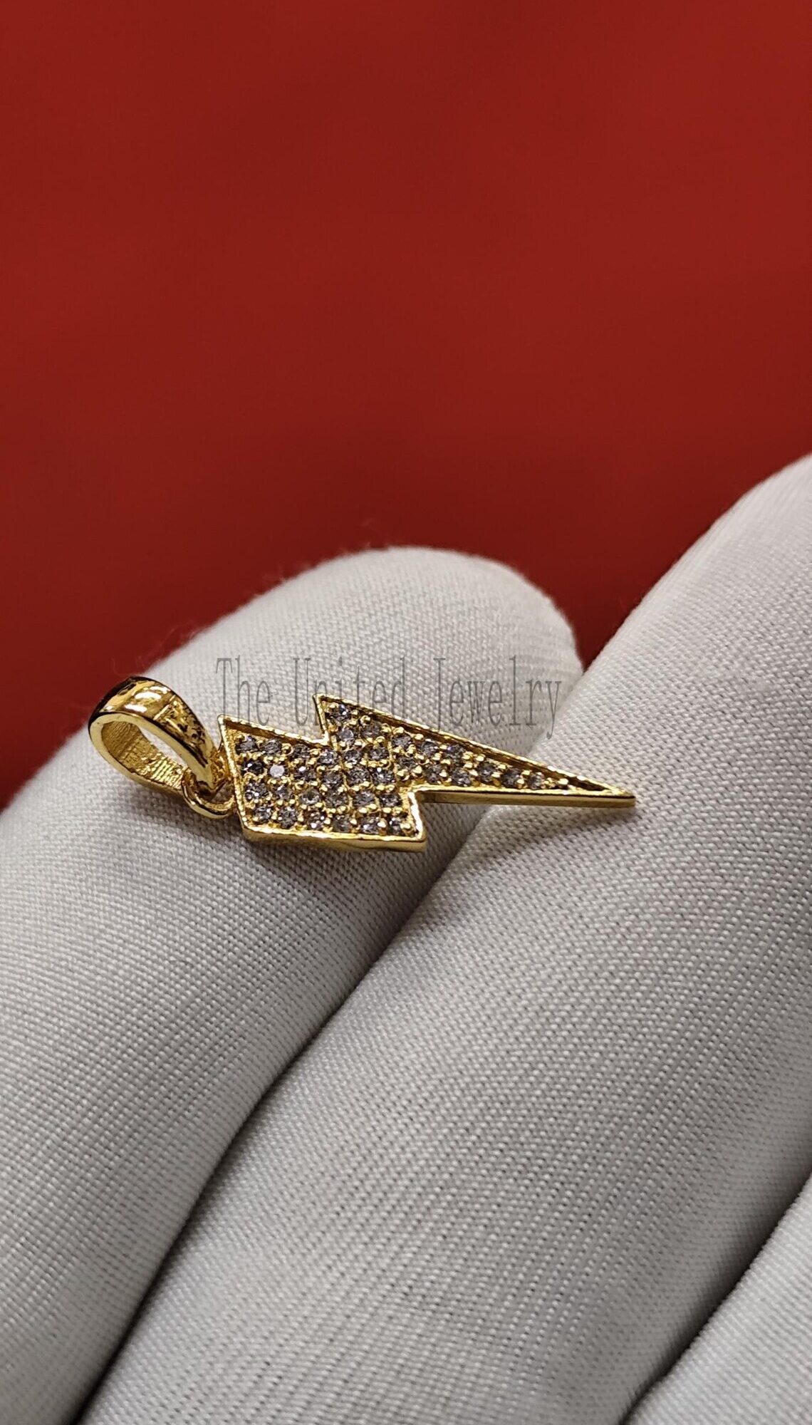14K Gold Diamond Lightning Bolt Charm – Dainty Pendant