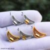 Half Moon Shape Carabiner Clasp Lock Jewelry Findings 925 Sterling Silver