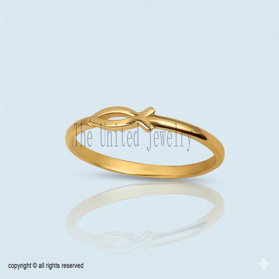 Handmade Fish Ring 925 Sterling Silver Jewelry