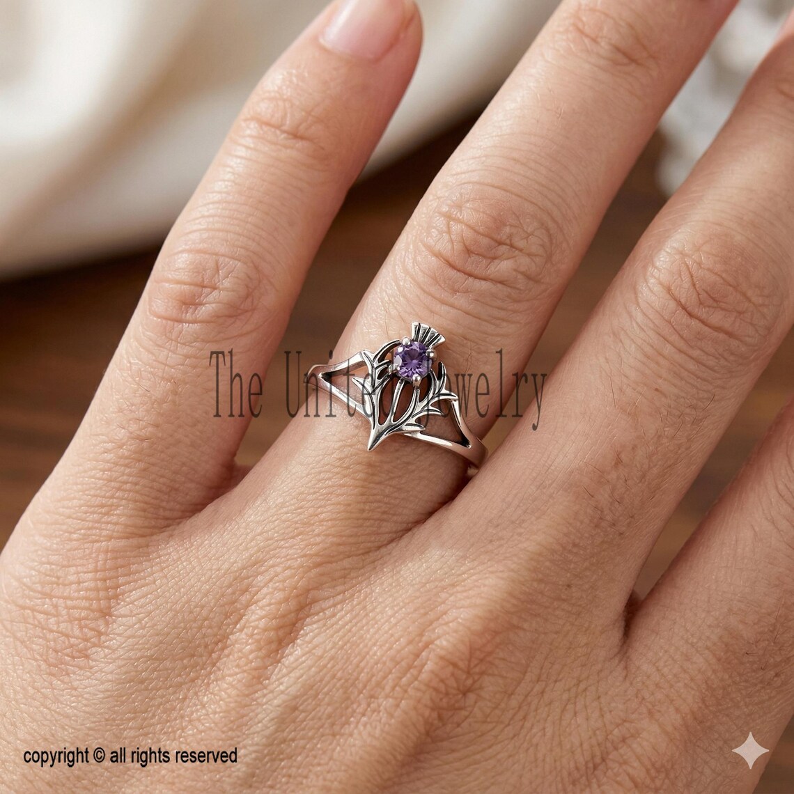 Amethyst Handmade Filigree Ring 925 Sterling Silver Jewelry