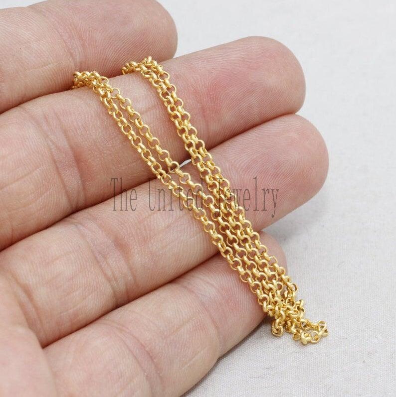 Handmade Oxidized Sterling Silver Rolo Chain Necklace