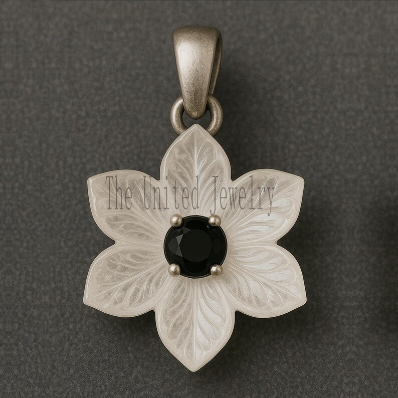 Sterling Silver White Quartz & Black Onyx Pendant Necklace – Spiritual Boho