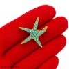 925 Sterling Silver Turquoise Starfish Charm Pendant, Beach Jewelry, Star Fish Charms