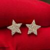 Diamond Star Stud Earrings 925 Sterling Silver Fine Jewelry