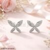 Pave Diamond Handmade Butterfly Stud Earrings For Women’s