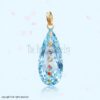 925 Sterling Silver Blue Topaz Multisapphire Pendant Jewelry