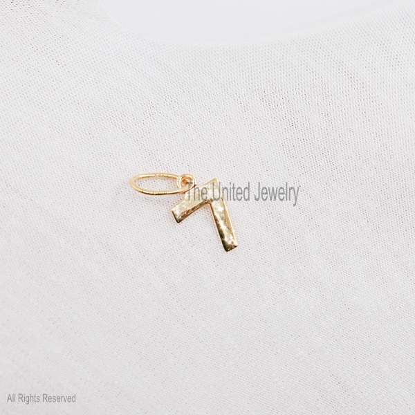 925 Sterling Silver Handmade Initial Number Charm Pendant Jewelry