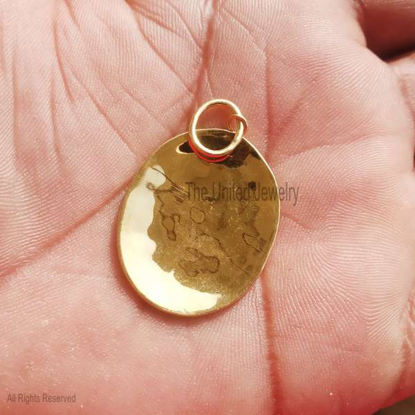 925 Silver Bee Pendant, Pink Enamel Oval Charm, Gold Plated Jewelry