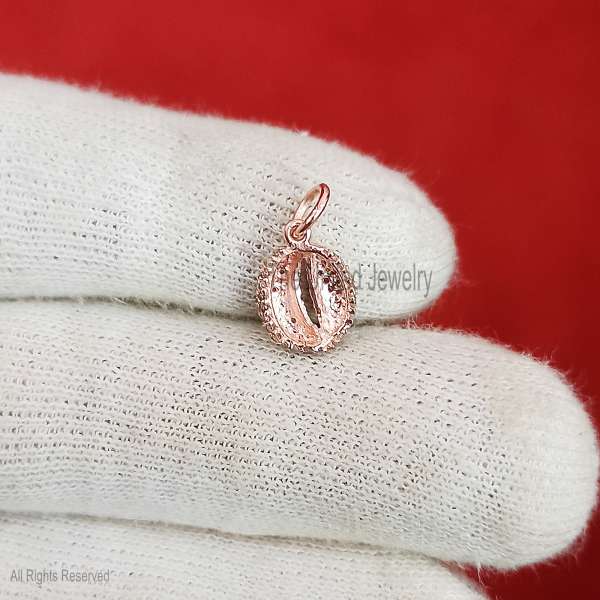 925 Silver Cowrie Shell Pendant, Diamond Charm, Gold Plated Beach Jewelry